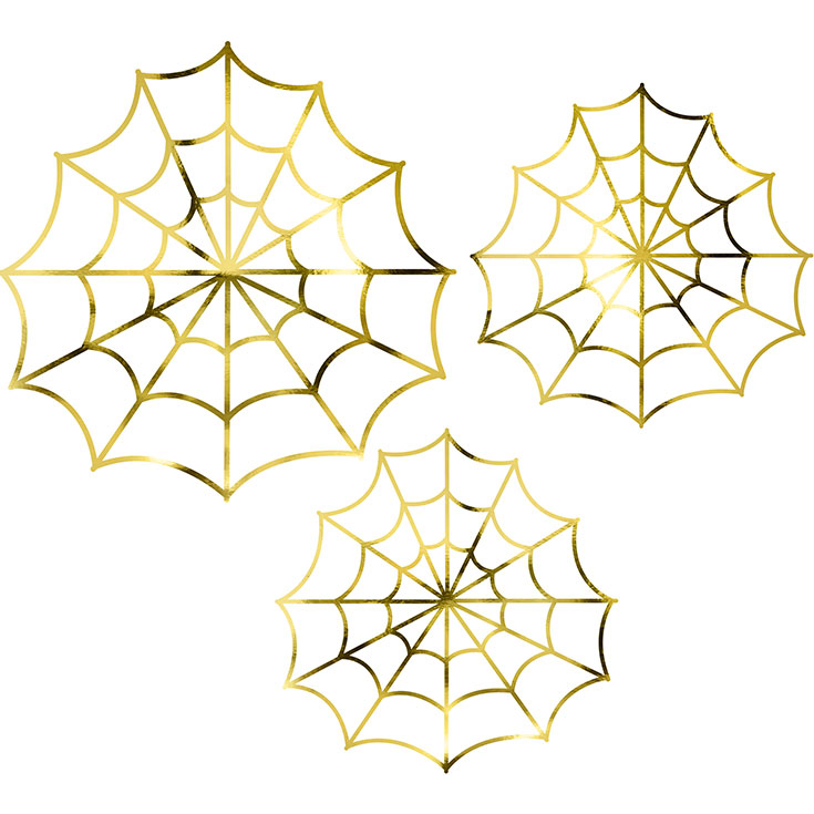 Gold Cobweb Decorations