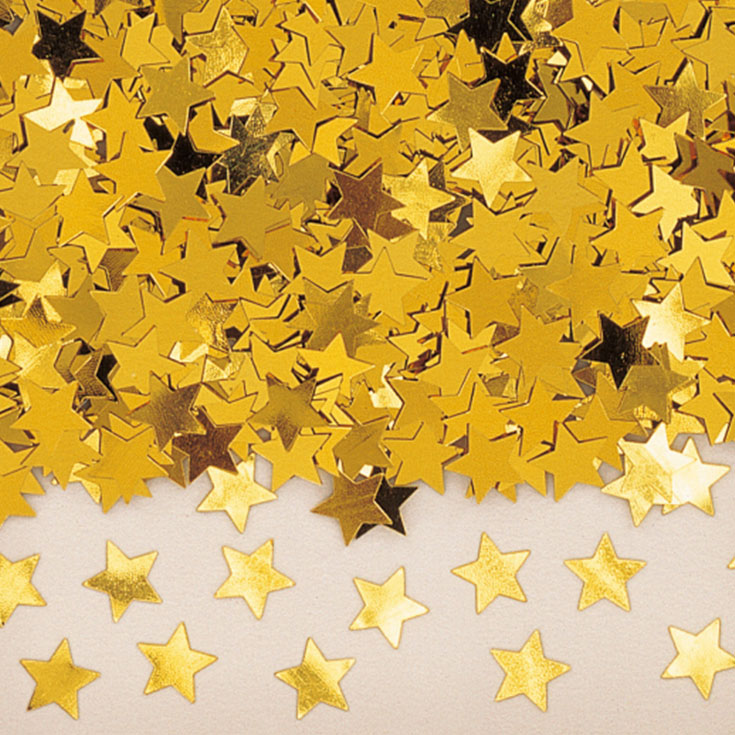 Goldenes Mini Sternenkonfetti