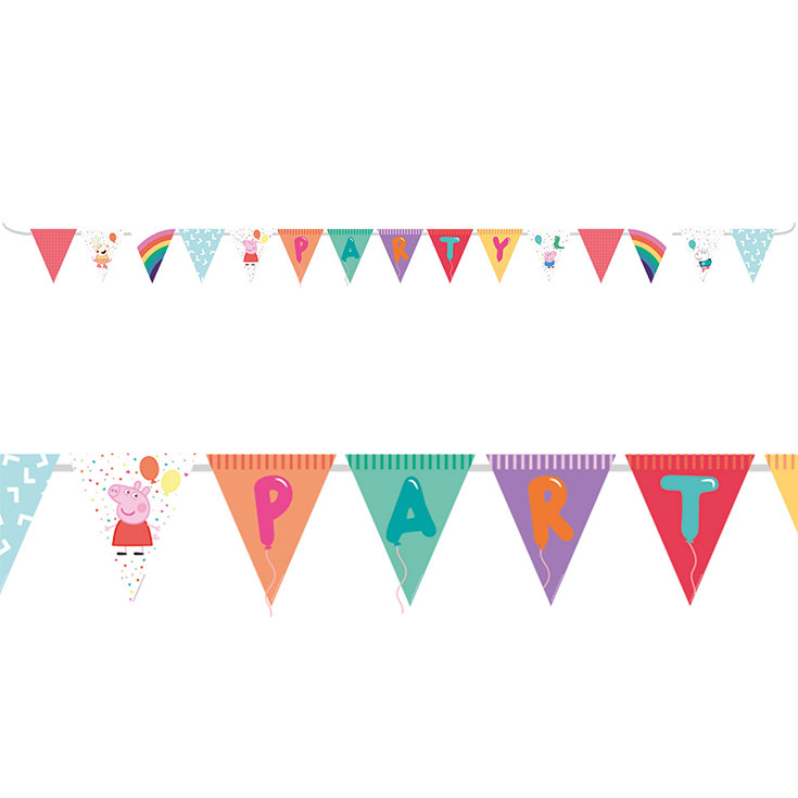 Peppa Pig Party Flag Banner