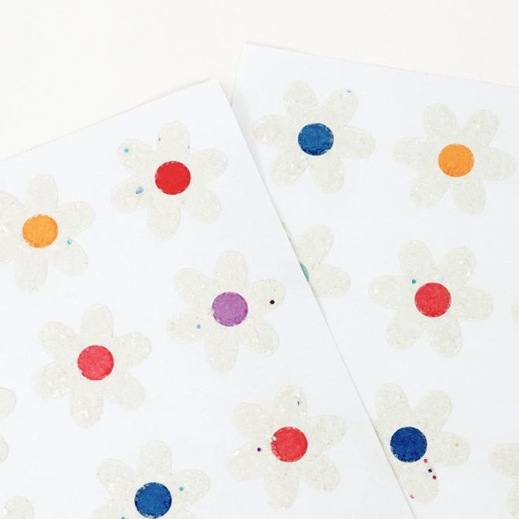 8 Glitter Daisy Sticker Sheets