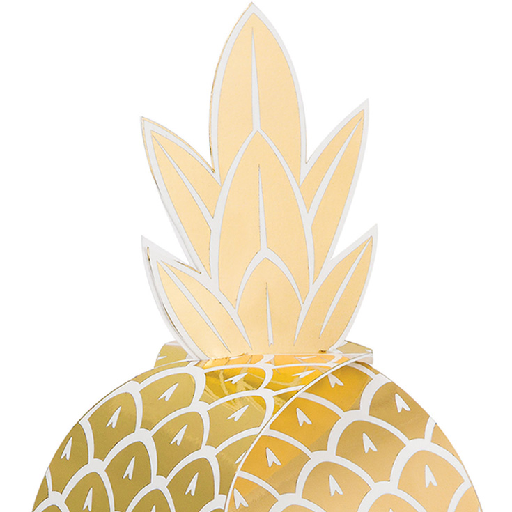 8 Golden Pineapple Favour Boxes