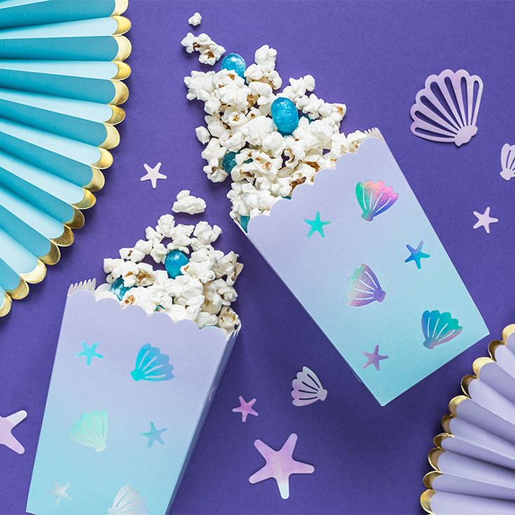 6 Narwhal Popcorn Boxes