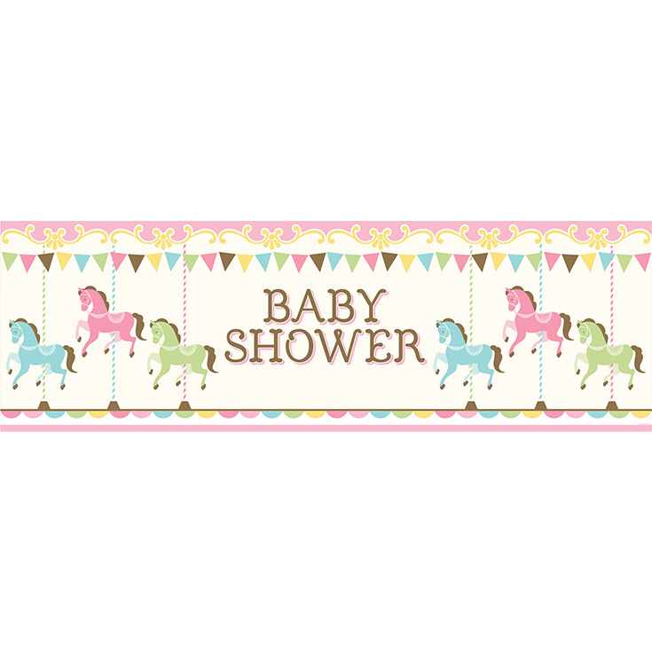 Carousel Baby Shower Banner