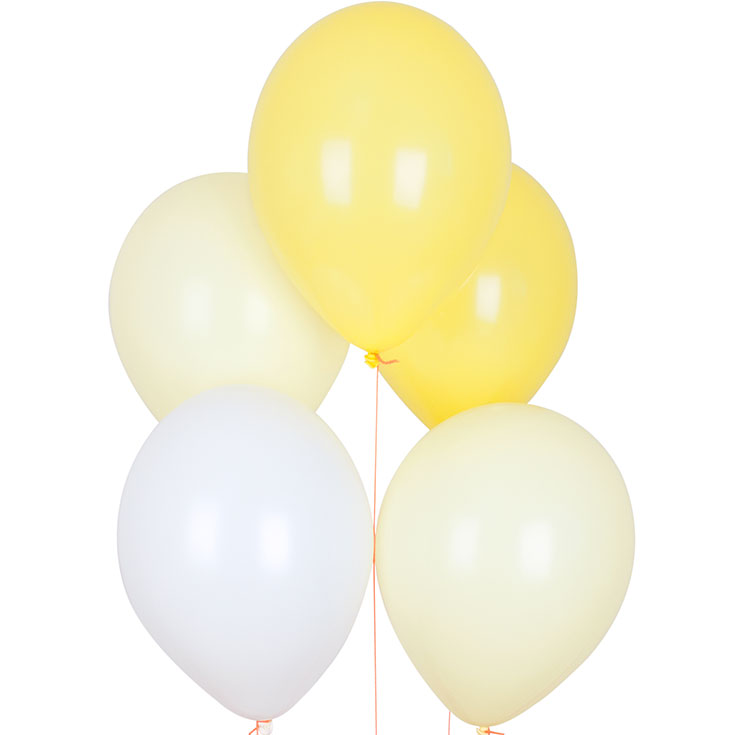 10 Ballons Gelber Mix