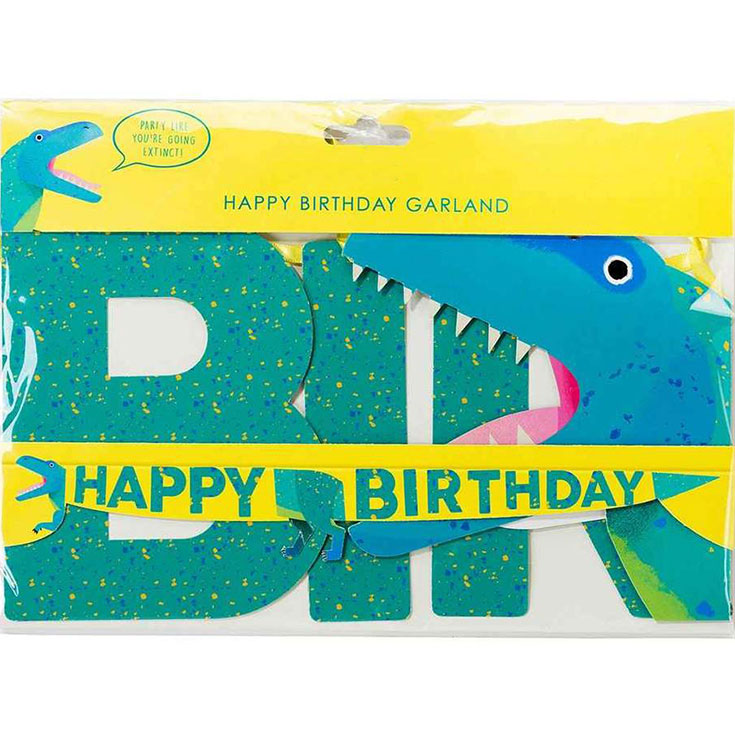 Party Dino "Happy Birthday" Garland