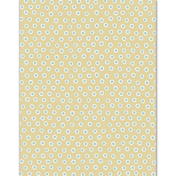 Wrapping Paper - Yellow with Blue Dots