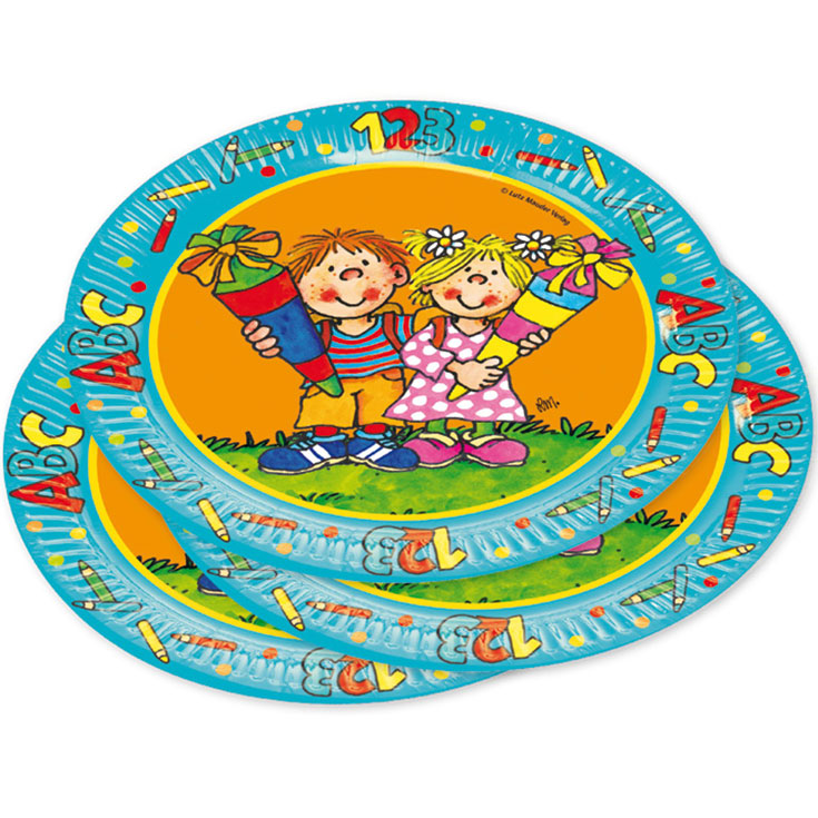 8 1st Day at School Plates