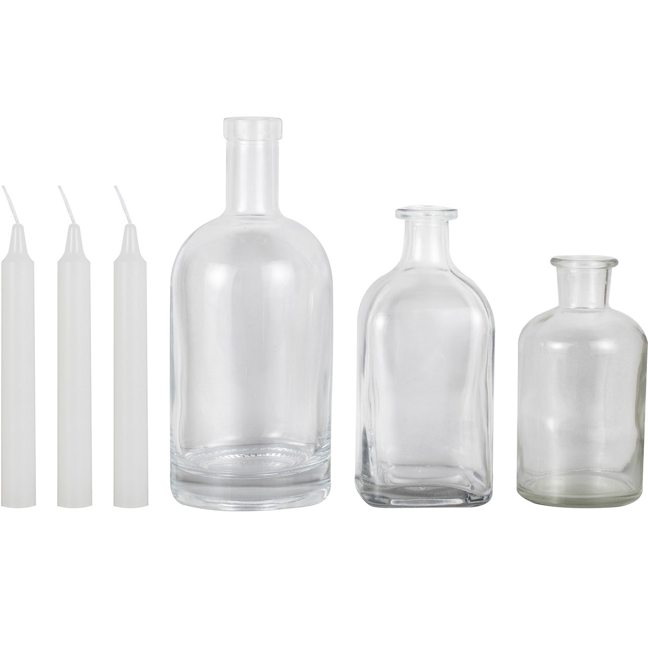 Decorative Candles - Glass Bottles & Candles 