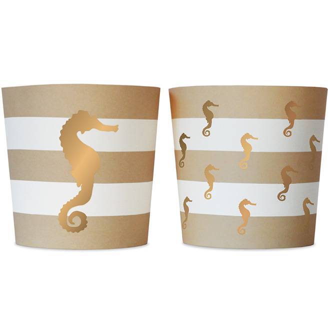 6 Preppy Seahorse Treat Cups