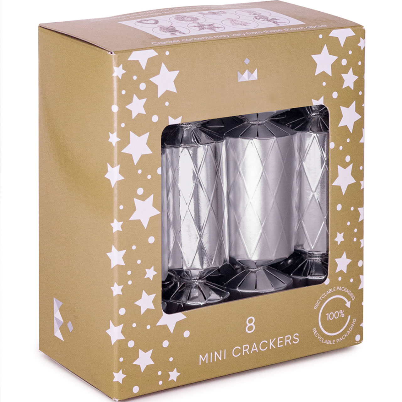 Mini Crackers - Silver Diamond