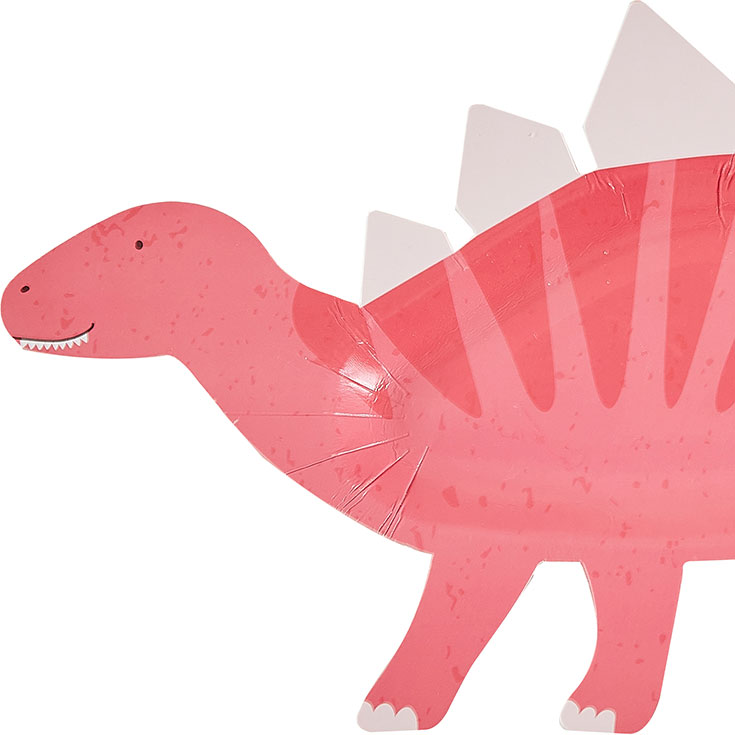 8 Kuchenteller Pink Dino 