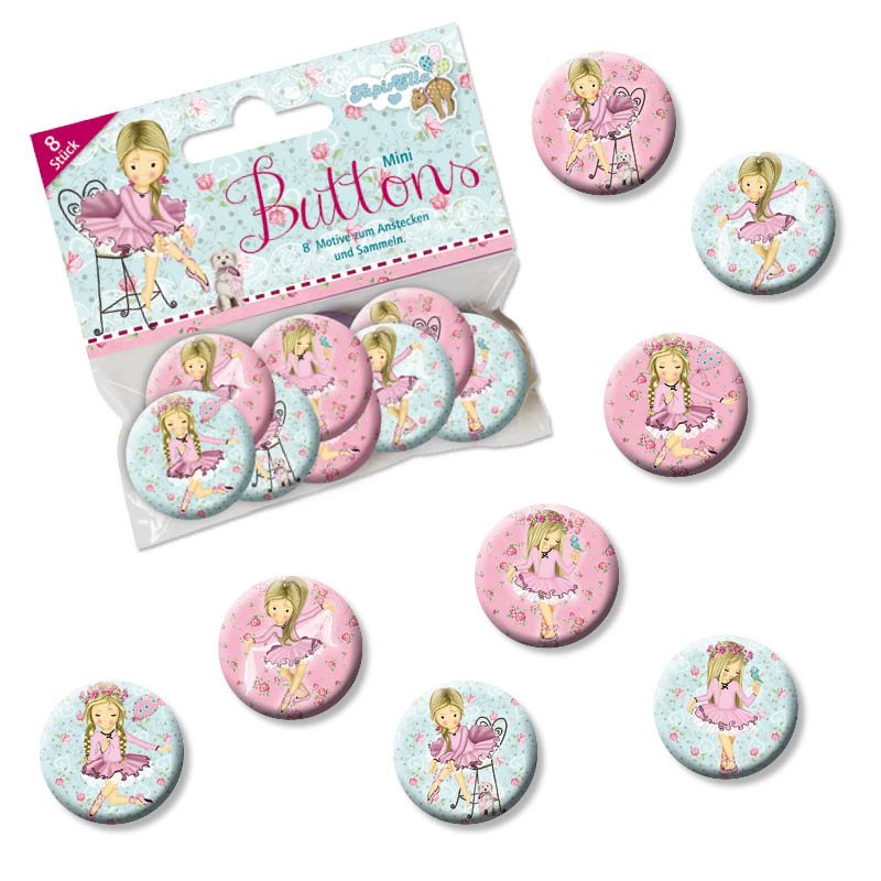 8 Prima Ballerina Buttons