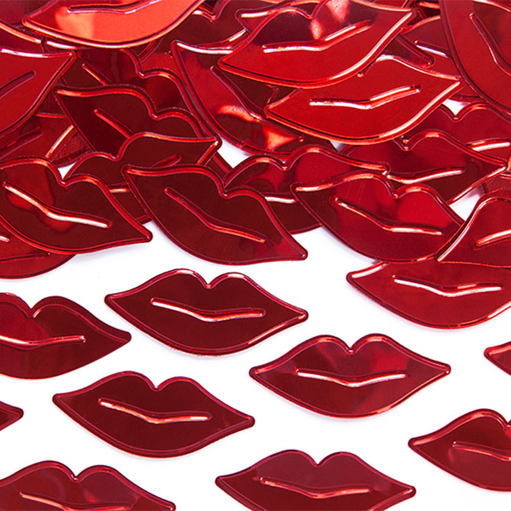 Tischkonfetti Rote Lippen