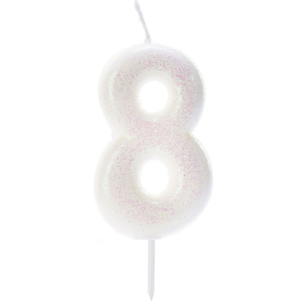 Iridescent Number "8" Candle