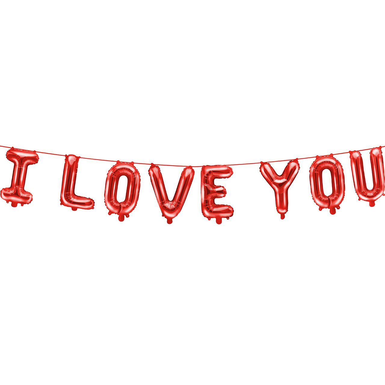 Foil Balloon Garland - I Love You