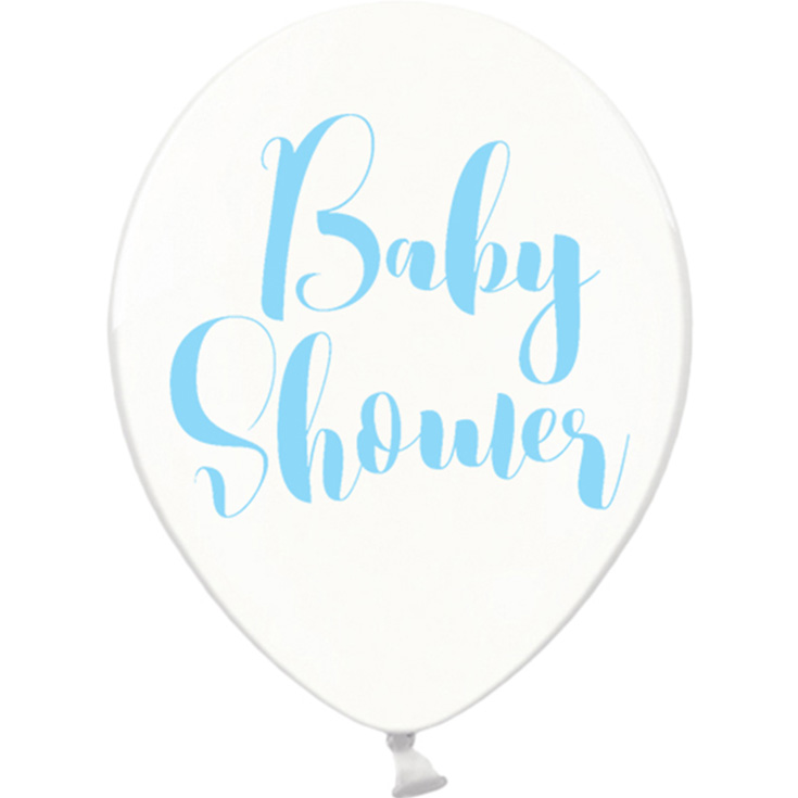 5 Blue Baby Shower Balloons