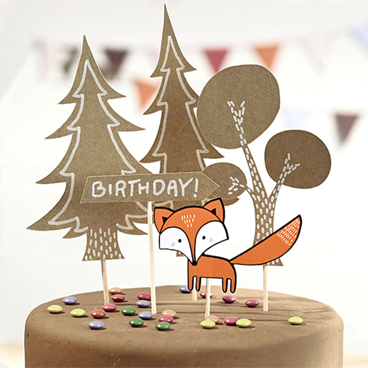 Cake Toppers Woodland Party 