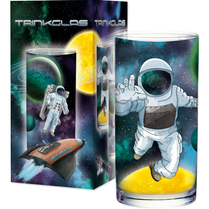 Trinkglas Astronaut