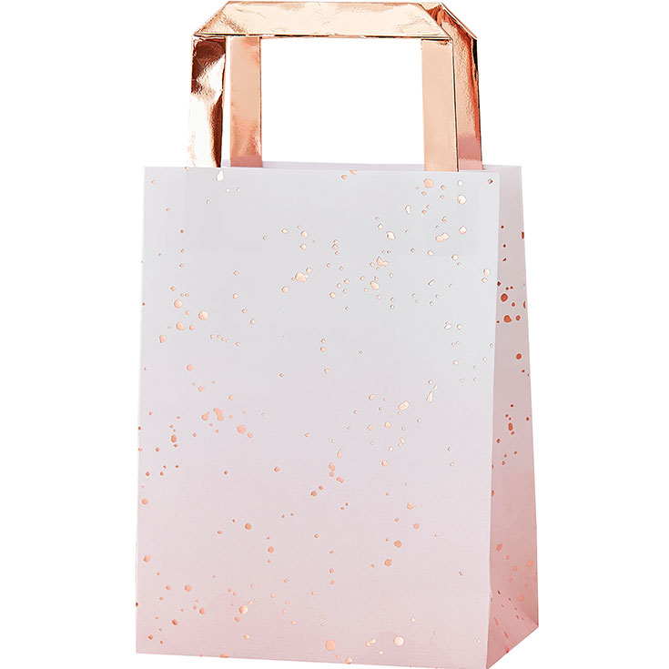 5 Pink Ombre & Rose Gold Party Bags