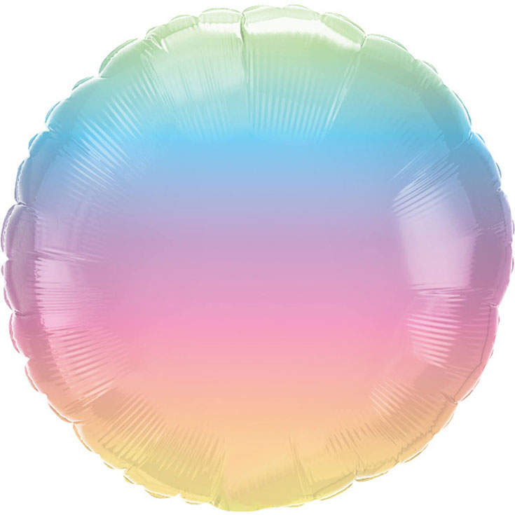 Folienballon -  Pastell Ombre Rund