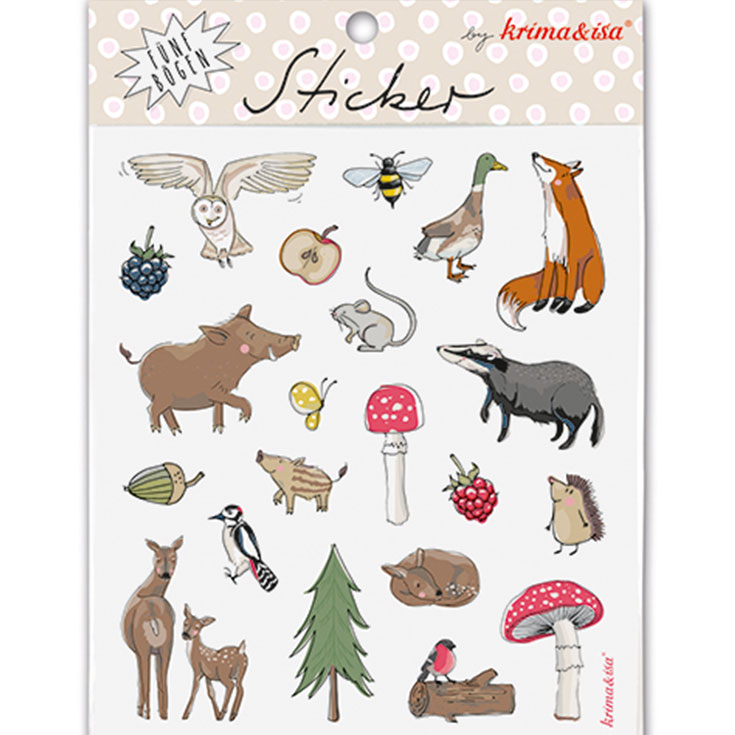 5 Woodland Sticker Sheets