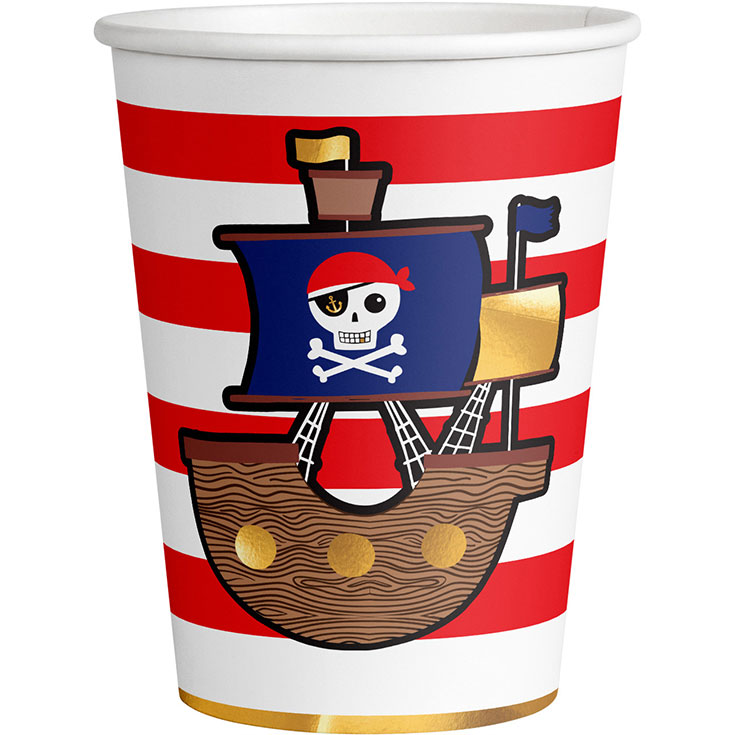 8 Pirate Map Cups