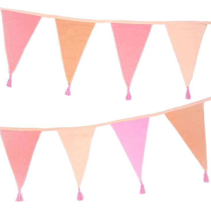 Pink Fabric Flag Banner