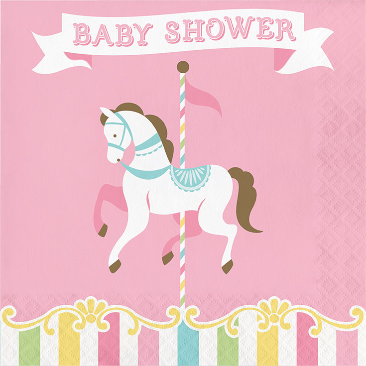 16 Servietten Karussell Baby Shower