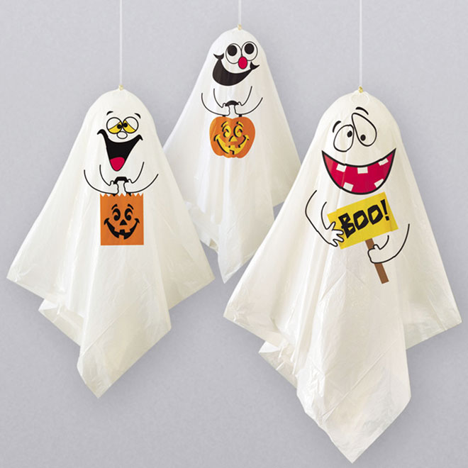 3 Hanging Ghost Decorations