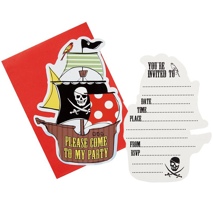 Invitations - Pirate Party