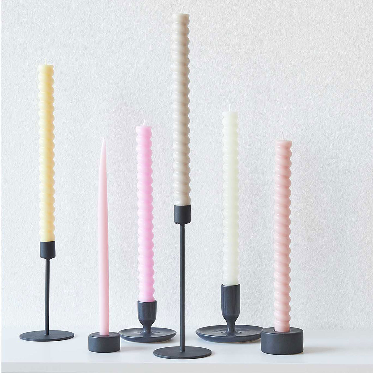 Kerzenständer - Keramik Schwarz Small
