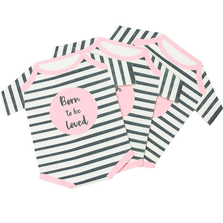 16 Pink Born To Be Loved Napkins 