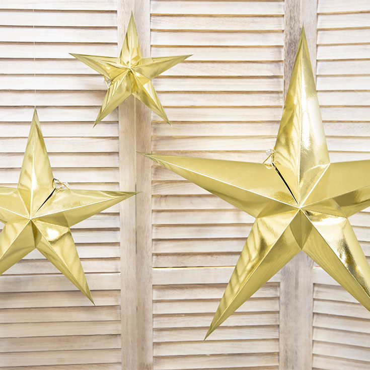 Gold Star Decoration - 30cm