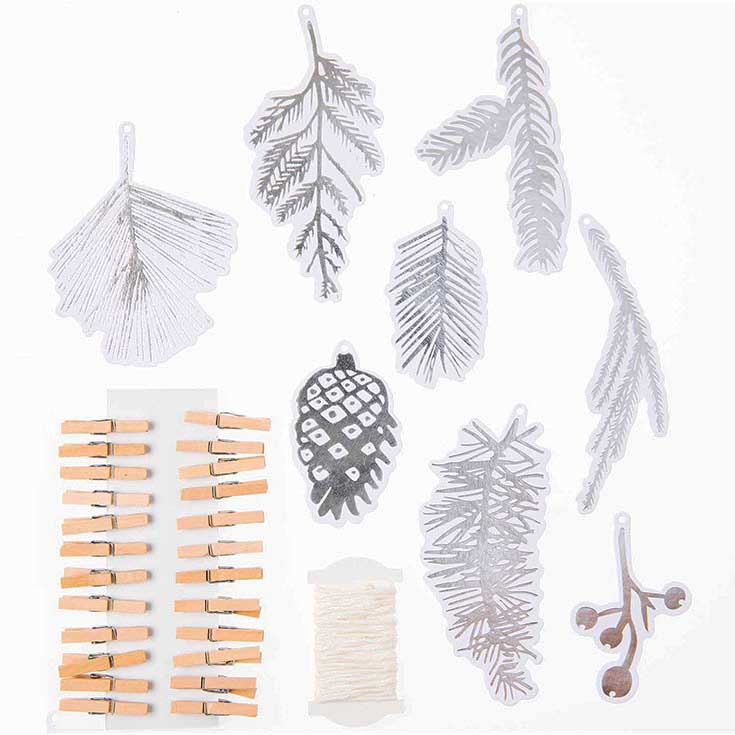 24 Silver Fir Tree Twig Labels
