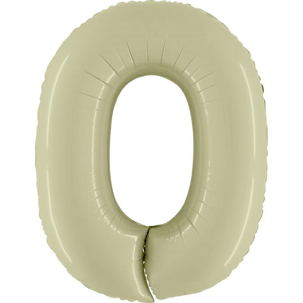 Zahl-Folienballon 0 - Olivgrün - 90 cm