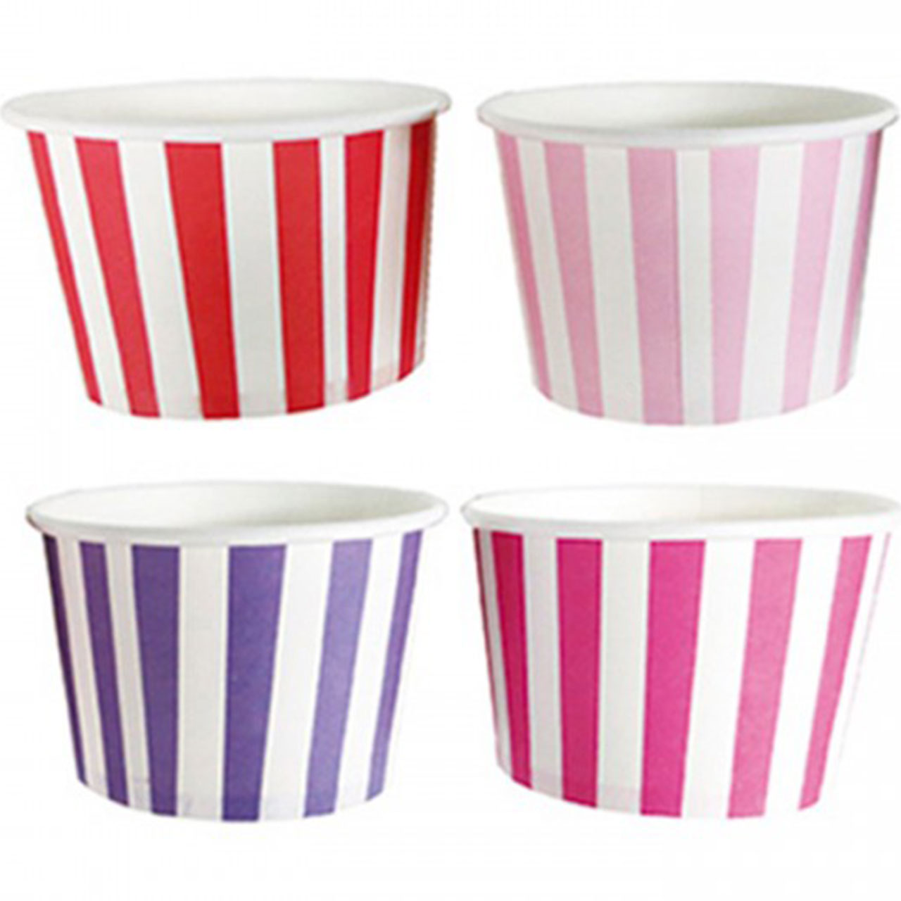 8 Assorted Stripe Treat Cups - Pink