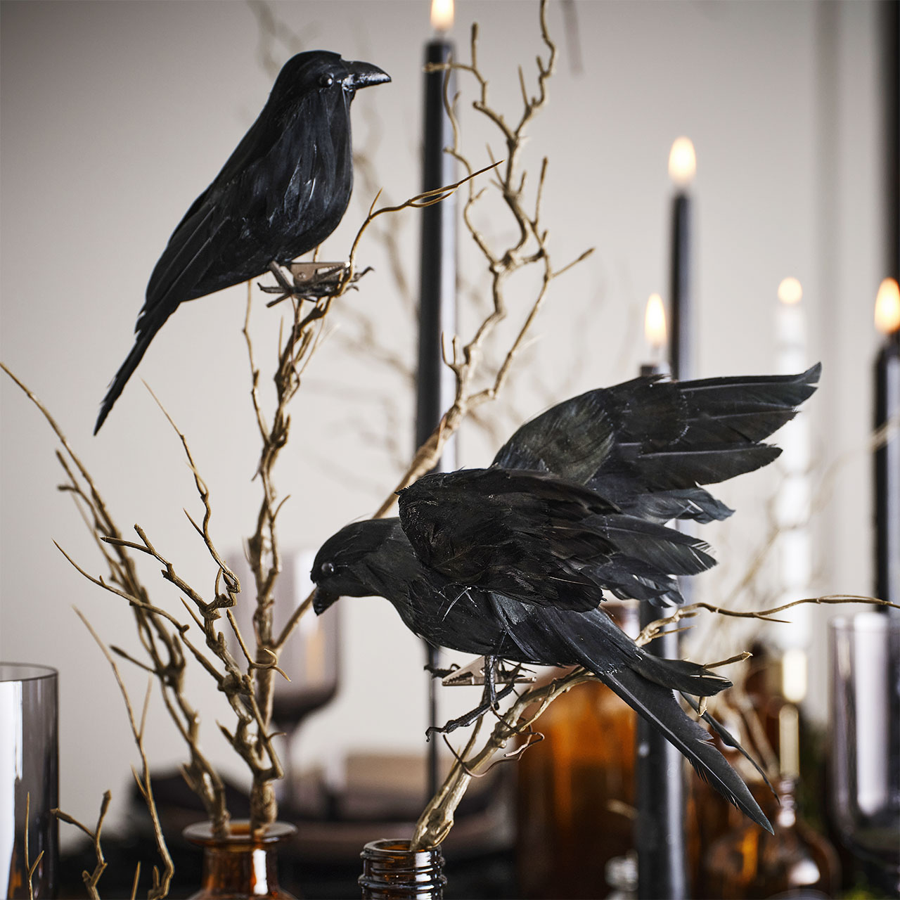 Decorative Figure - Black Crows