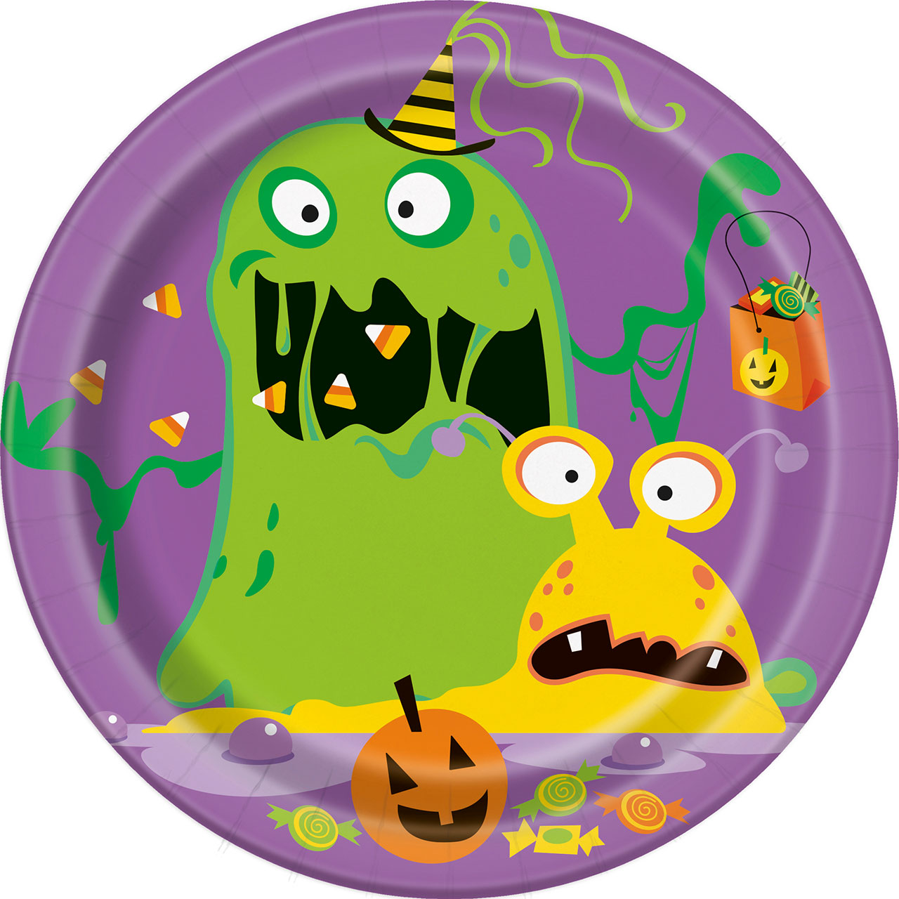 Plates - Silly Halloween Monsters (SM)