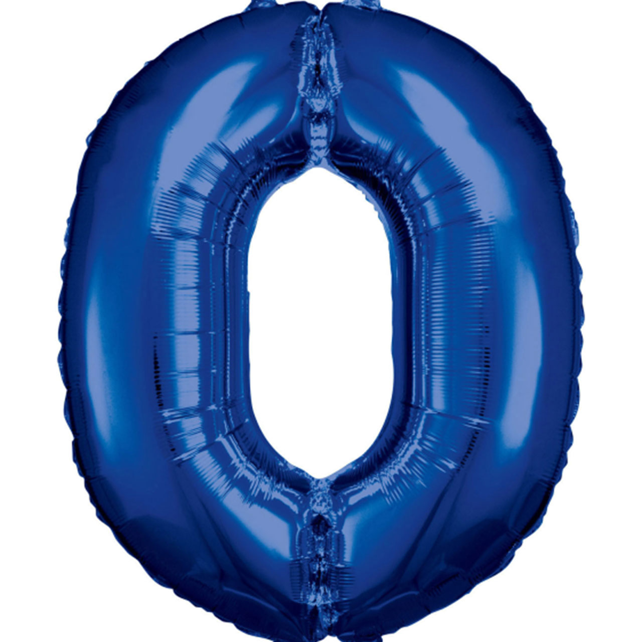 Foil Balloon Number 0 - Marine Blue - 86 cm