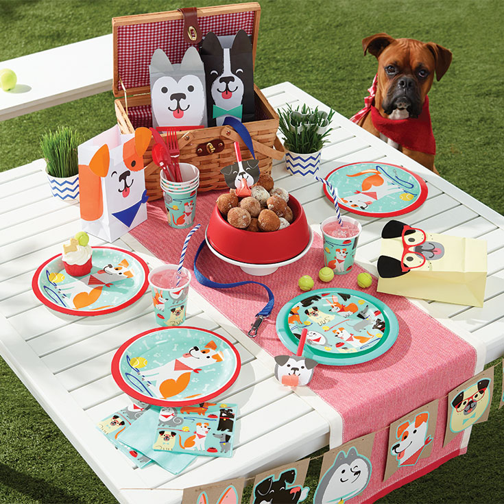 8 Dog Party Plates