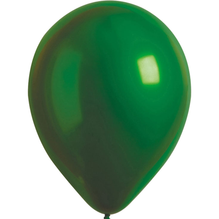 10 Mini Satin Ballons Smaragdgrün
