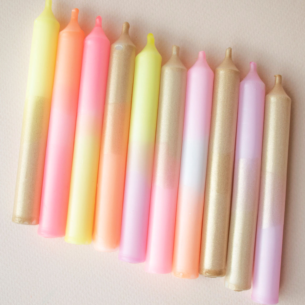 Candles - Neon & Gold