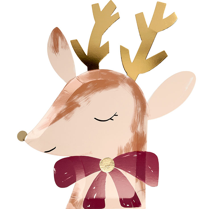 8 Reindeer with Bow Plates