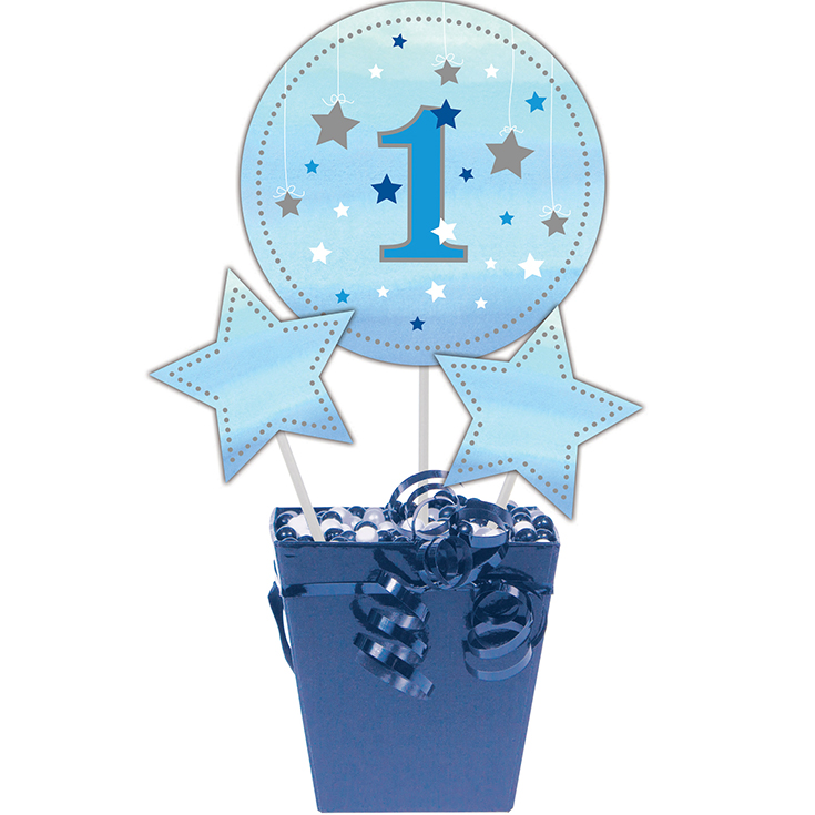 One Little Star - Blue Centerpiece Stick Decorations