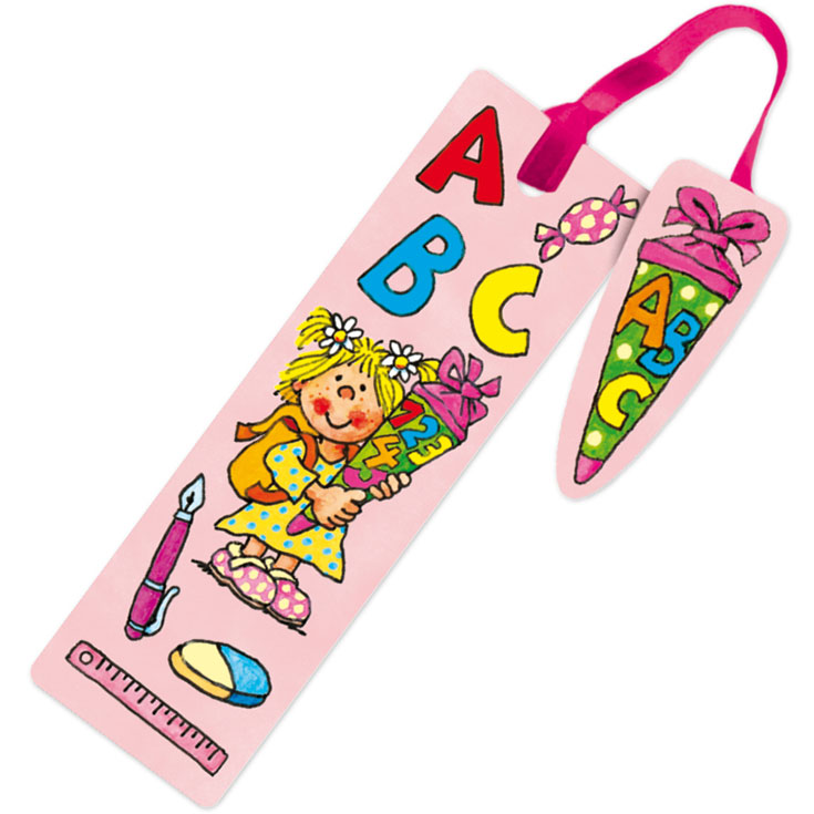 First Day at School Bookmark - Girls