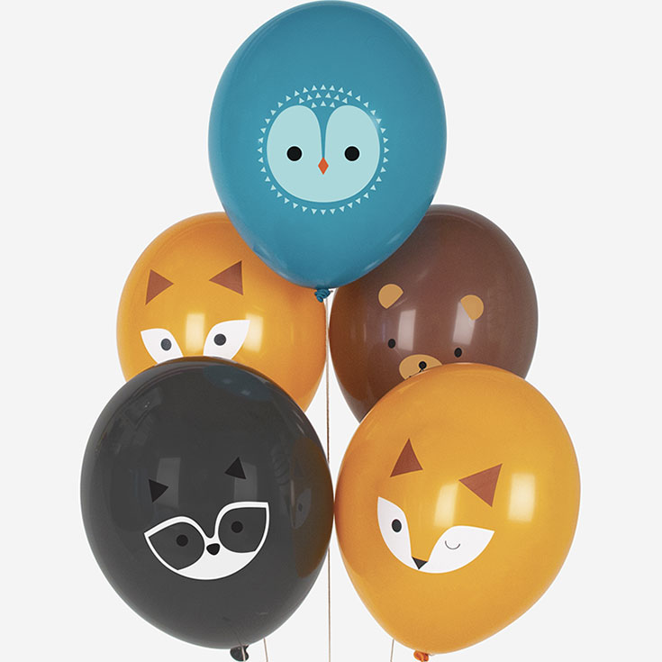 5 Forest Animals Balloons