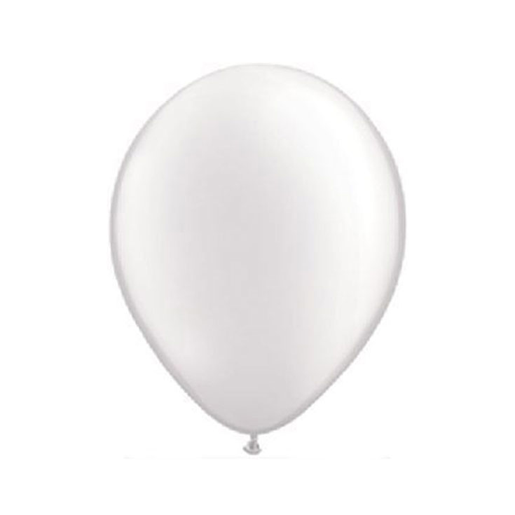 10 Pearl White Mini Balloons