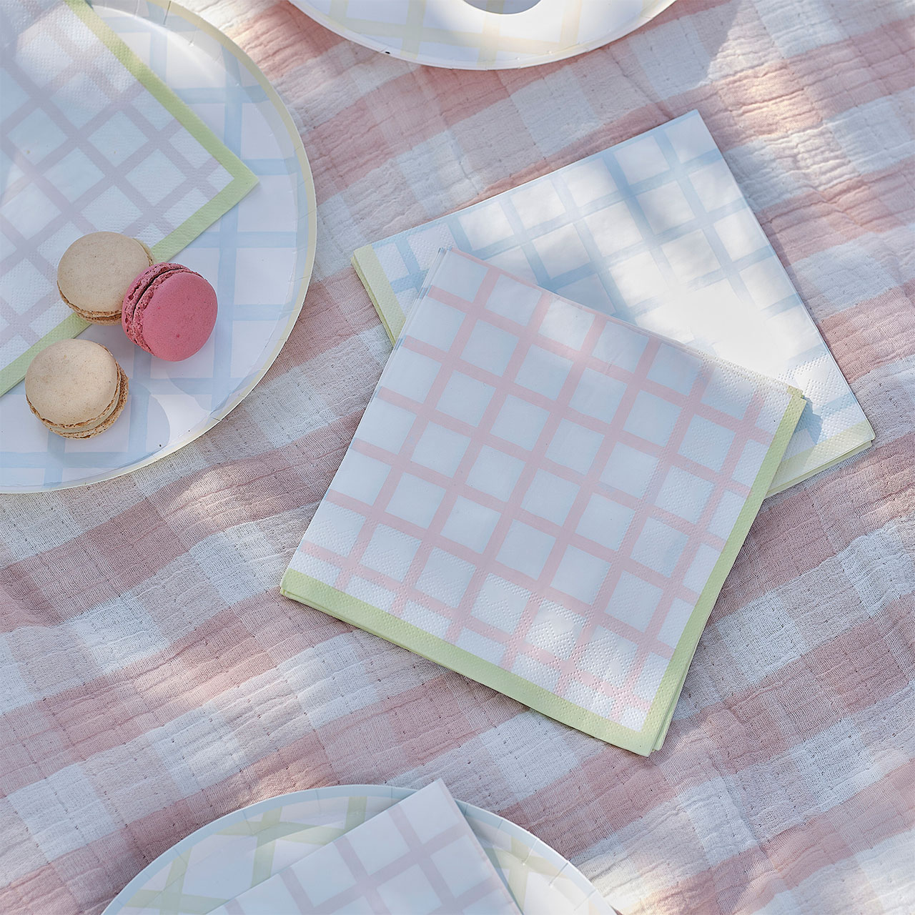 Servietten Pastell Gingham Bn