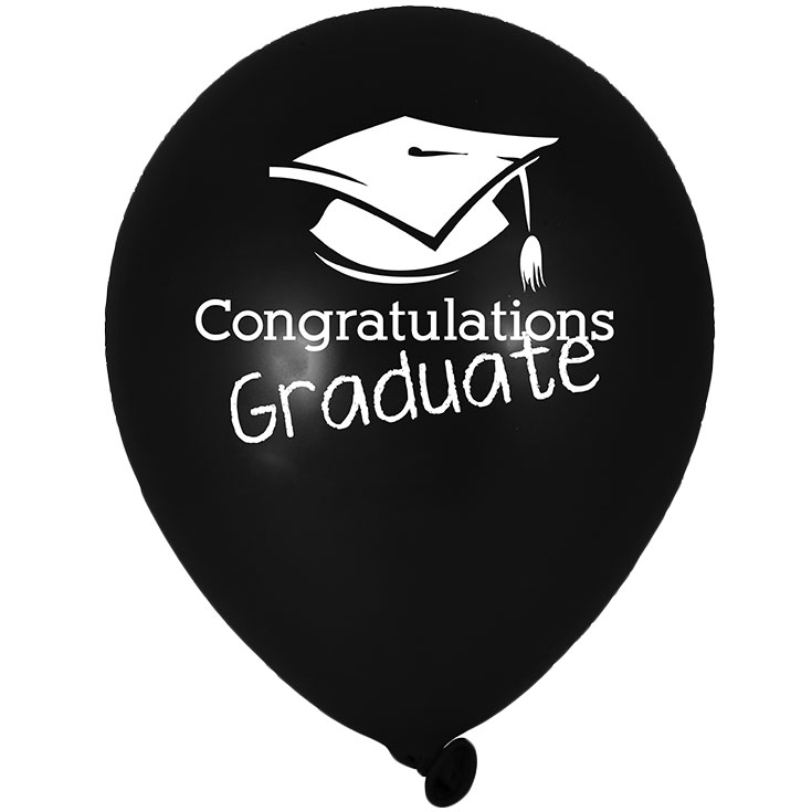 6 "Congratulations Graduate" Balloons