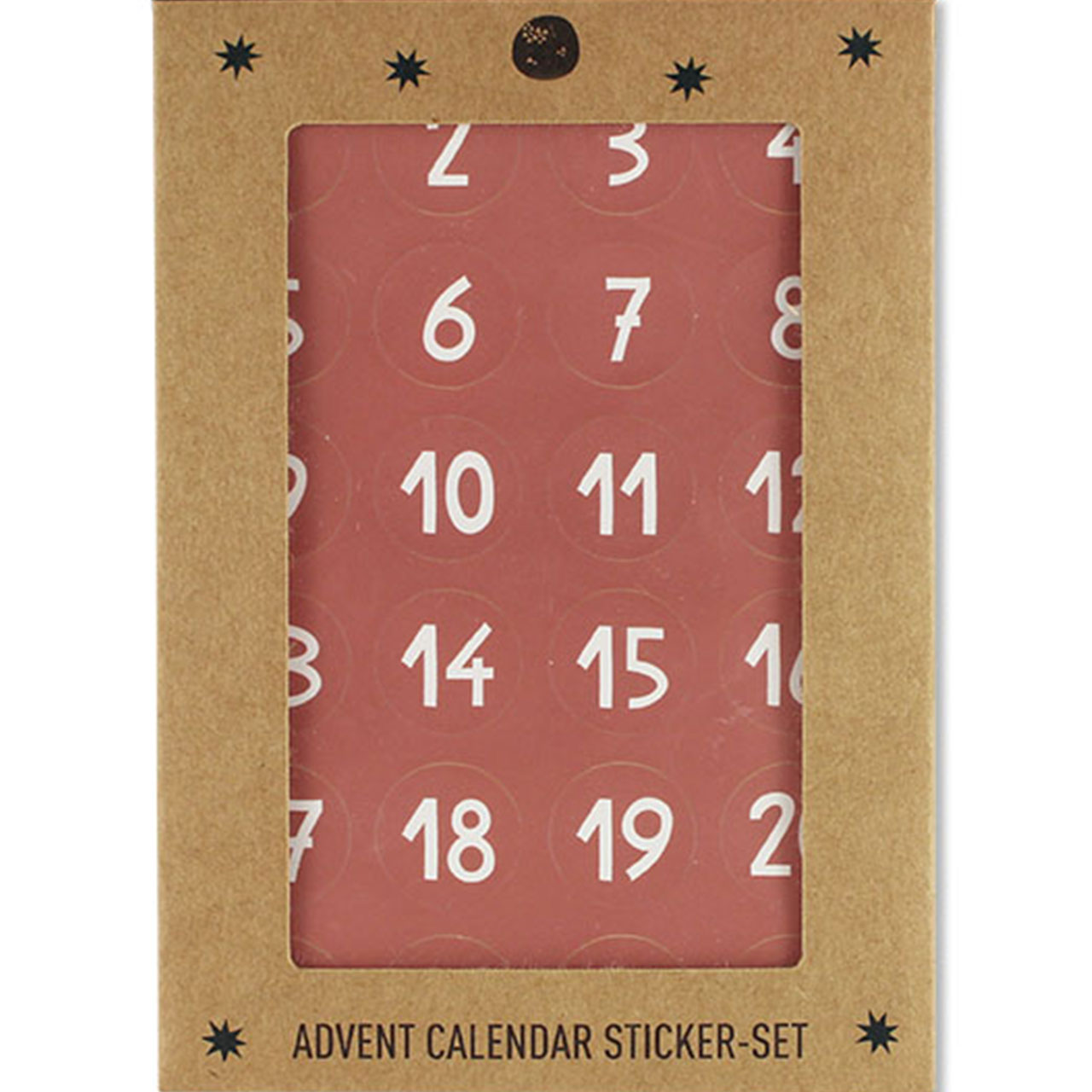 Adventkalender Zahlensticker - Altrosa